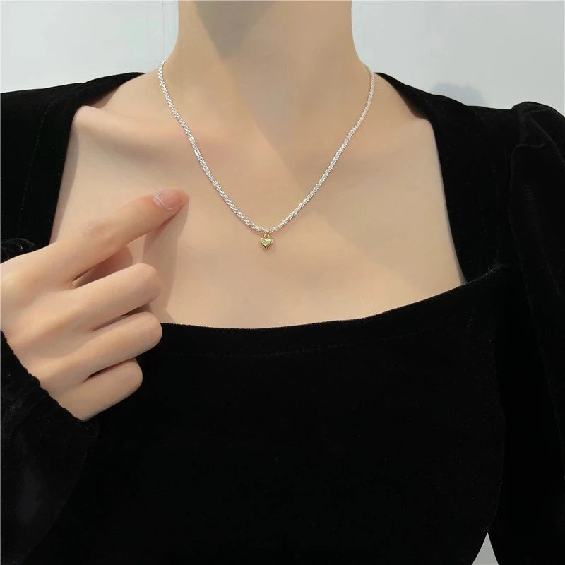 New Popular Silver Colour Sparkling Clavicle Chain Choker Necklace For Women Fine Jewelry Wedding Party Gift