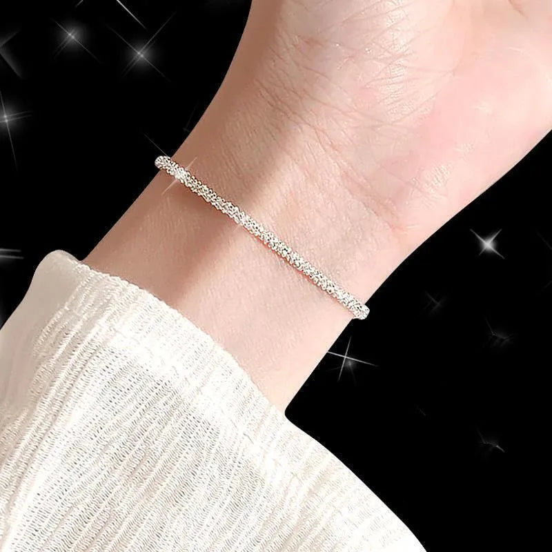 New Popular Silver Colour Sparkling Clavicle Chain Choker Necklace For Women Fine Jewelry Wedding Party Gift