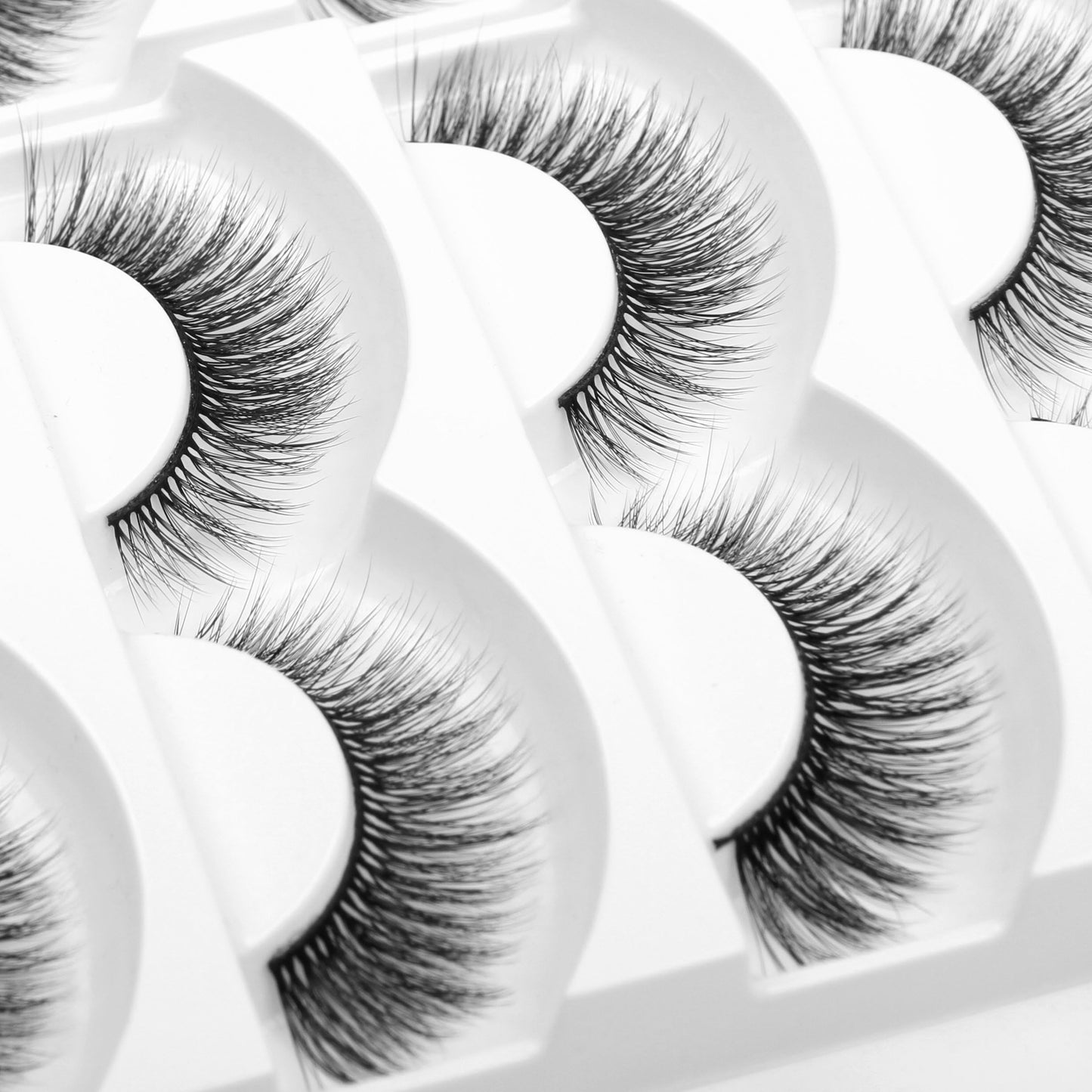 Eliace Eyelashes, 50 Pairs 5 Styles Faux Mink Lashes Natural Look Wispy Fluffy Handmade Cat Eye lashes Pack False Eyelashes Set, Comfortable & Lightweight Fake Lashes Strips,Makeup Fake Eyelashes Pack