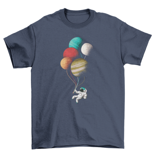 Astronaut balloons t-shirt