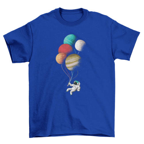 Astronaut balloons t-shirt