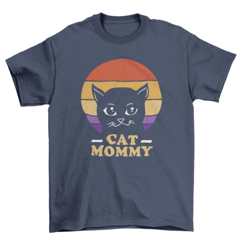 Cat mommy retro t-shirt