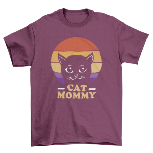 Cat mommy retro t-shirt