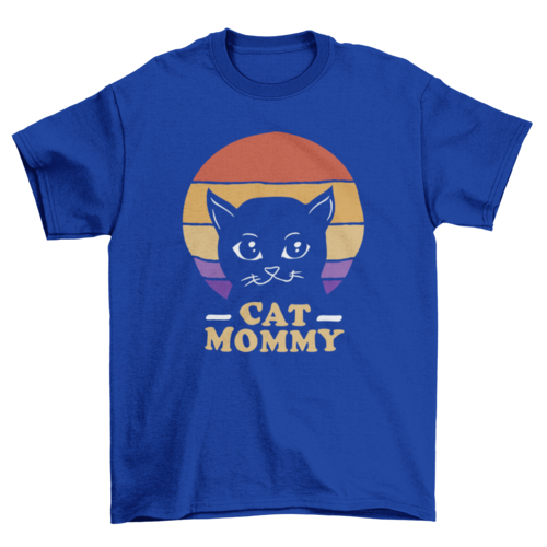 Cat mommy retro t-shirt