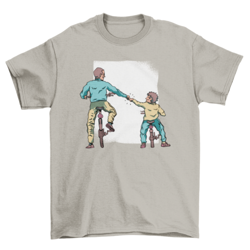 Father and son bikes t-shirt