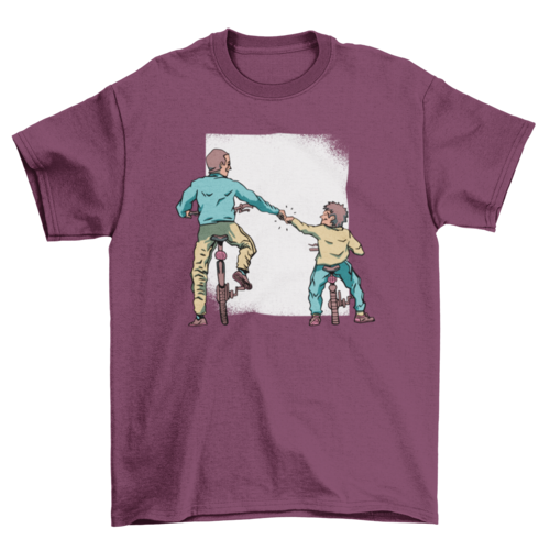 Father and son bikes t-shirt