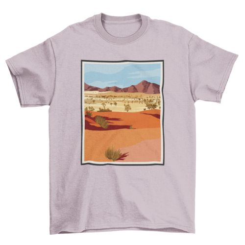 Realistic desert landscape t-shirt