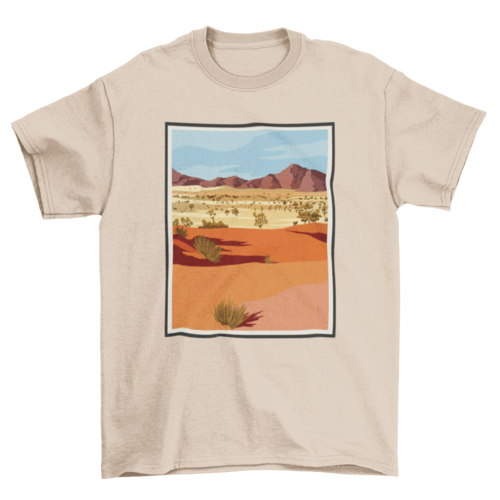 Realistic desert landscape t-shirt