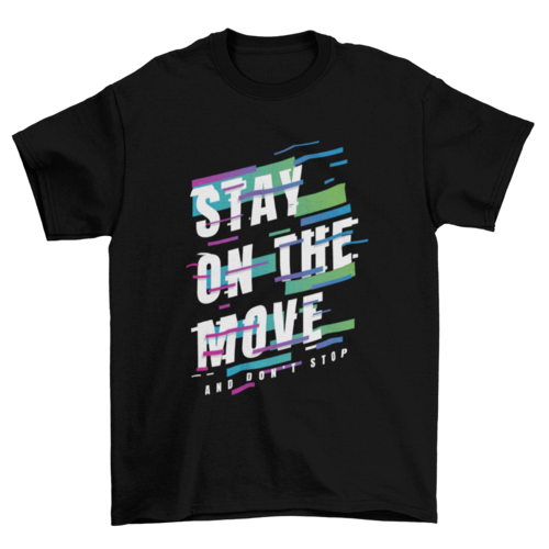 Moving fonts t-shirt design