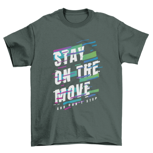 Moving fonts t-shirt design