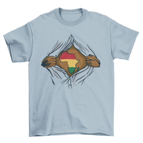 Africa ripped open t-shirt