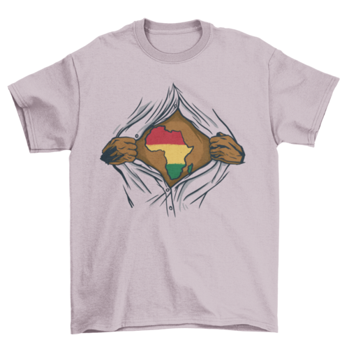 Africa ripped open t-shirt