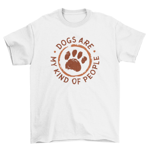 Dog animal paw badge t-shirt