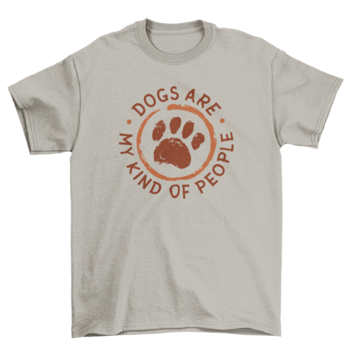 Dog animal paw badge t-shirt