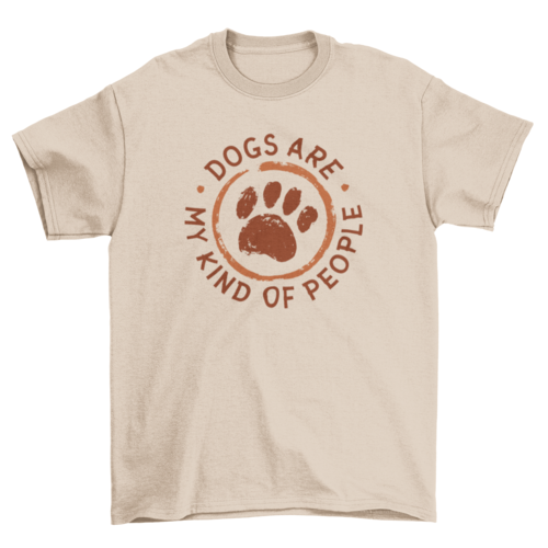 Dog animal paw badge t-shirt