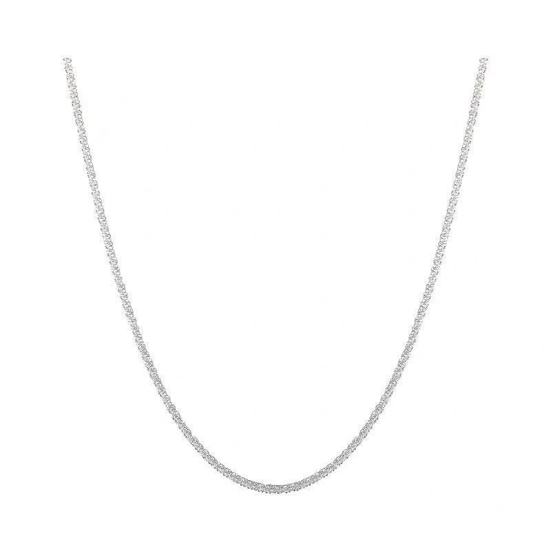 New Popular Silver Colour Sparkling Clavicle Chain Choker Necklace For Women Fine Jewelry Wedding Party Gift