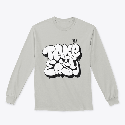 Take It Easy Graffiti Bubble Shaped Design for Sweatshirt