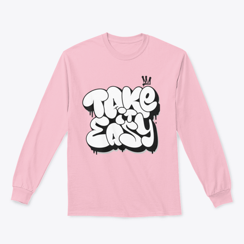 Take It Easy Graffiti Bubble Shaped Design for Sweatshirt