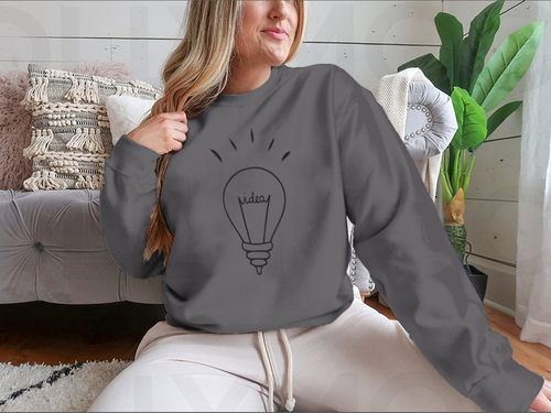 Light Bulb And Ideas Design for Sweatshirt