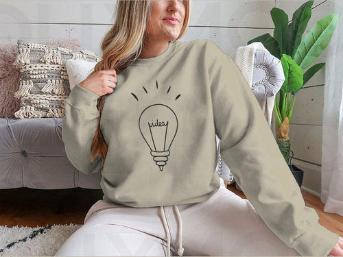 Light Bulb And Ideas Design for Sweatshirt